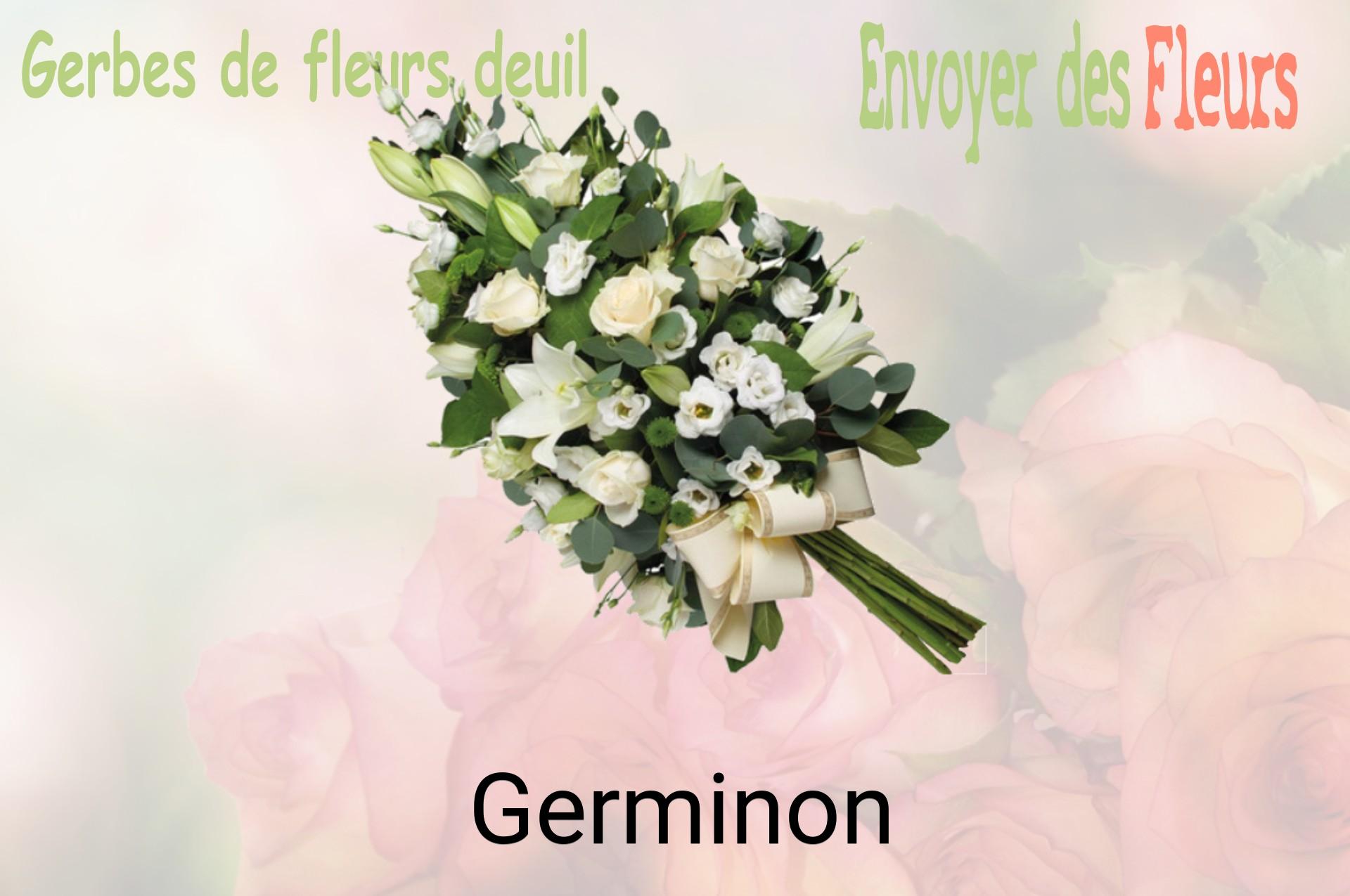 Gerbe de fleurs de deuil livrée à Germinon